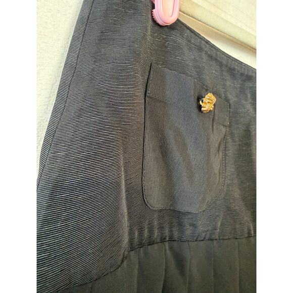 Weill Skirt Tiered Gold Buttons Regal Preppy Chic Classy Sz 8 - Picture 8 of 9